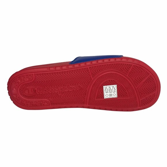 Champion Men's Slide Sandals Size 9-11 Royal Blue-Red Lightweight & Comfortable - Picture 9 of 12